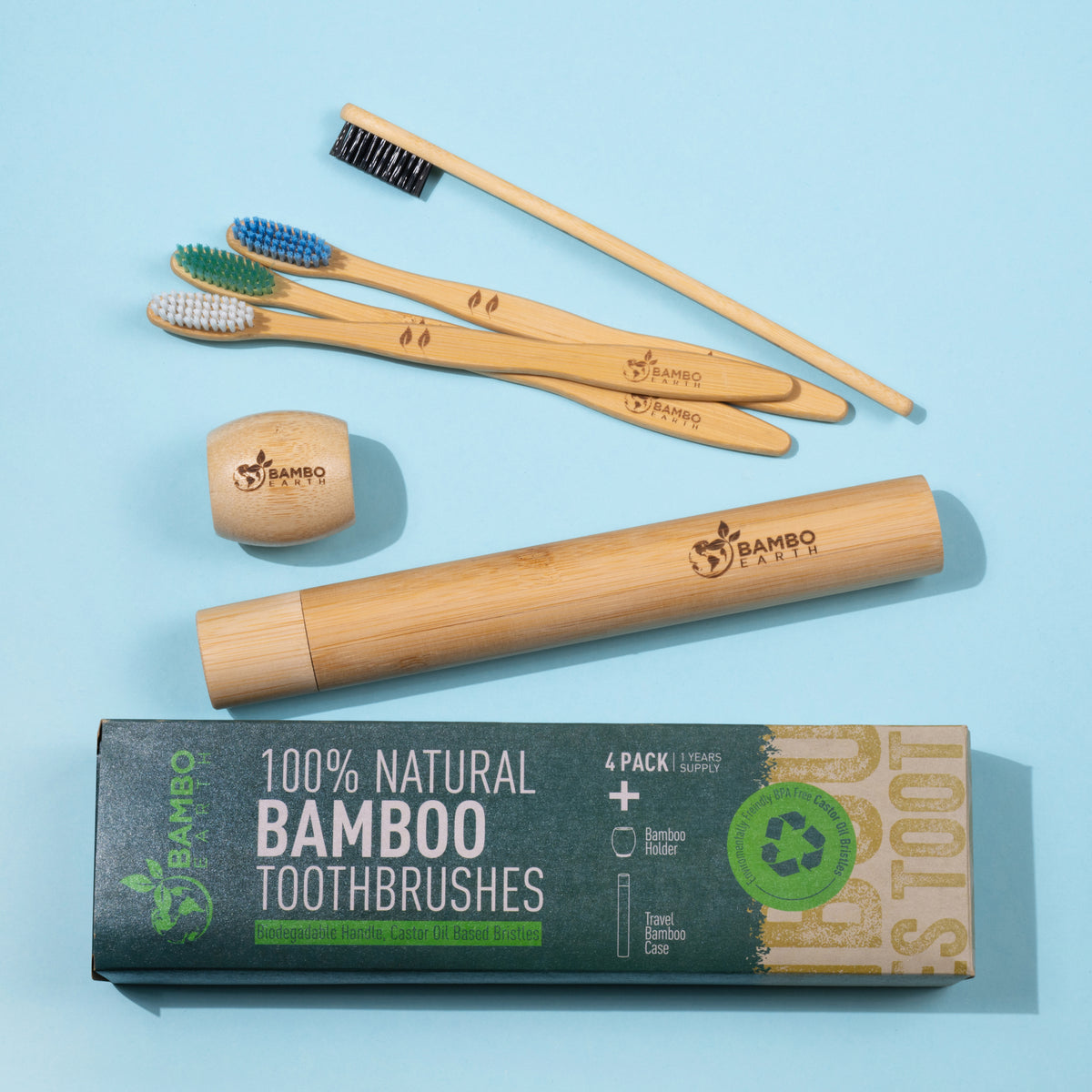 Bamboo Toothbrushes Travel Pack (BG)