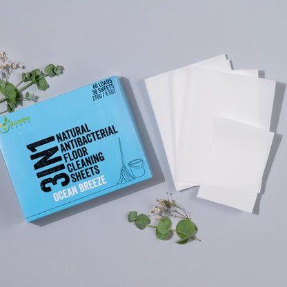 Clean Home Duo – Natural Laundry & Floor Cleaning Sheets 30 Pack Set (BG)